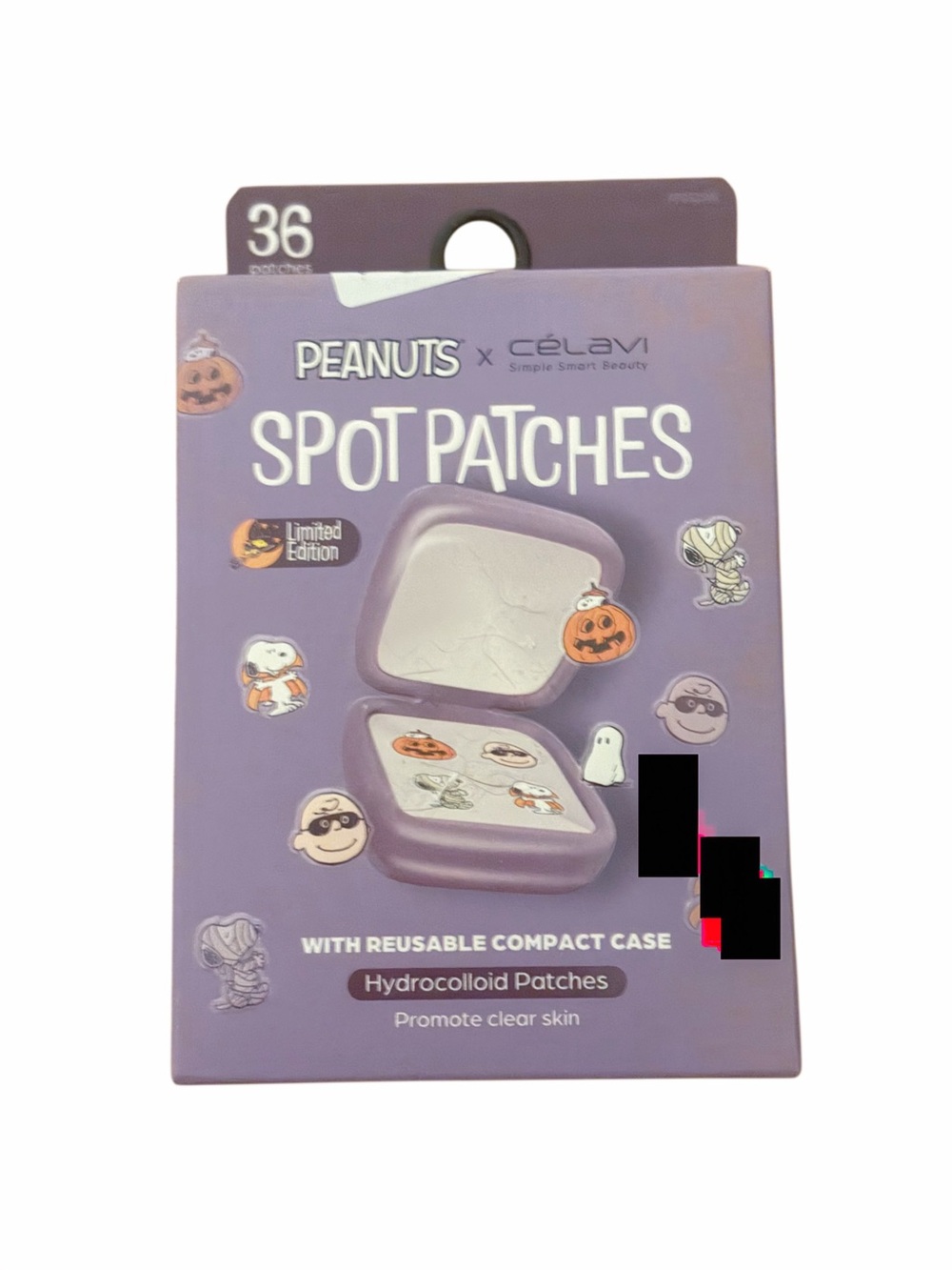 Peanuts x Célavi Purple Spot Patches with Reusable Compact Case